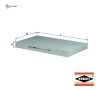 FILTER CABIN AIR LA 46 FOR AUDI 100 A6/S6 500 AAD/ACE/ABK/AAE 2.0L AJP 1.8L 4cyl