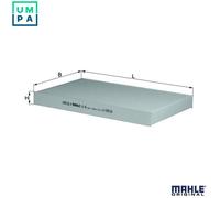 MAHLE LA46 Cabin Pollen Interior Air Filter 306mm Length For Audi A6 Allroad 100