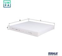 MAHLE LA888 Cabin Pollen Interior Air Filter Fits Audi Cupra Man Seat Skoda VW
