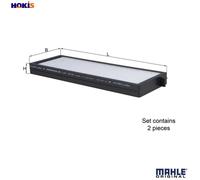 MAHLE LA 912/S Interior Cabin Air Filter - Pollen Filter - Car