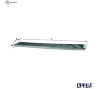 MAHLE LAK 102 Interior Cabin Air Filter - Carbon Activated Pollen Filter - with odor protection - Car