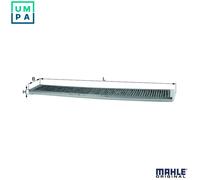MAHLE LAK 102 Interior Cabin Air Filter - Carbon Activated Pollen Filter - with odor protection - Car