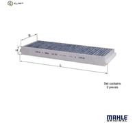 MAHLE LAK 239/S Interior Cabin Air Filter - Carbon Activated Pollen Filter - with odor protection - Car