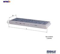 MAHLE LAK 239/S Interior Cabin Air Filter - Carbon Activated Pollen Filter - with odor protection - Car