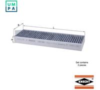 Mahle Original Cabin Filter LAK 428/S - Activated Carbon - 2x for Peugeot/Citroën DS