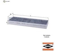Mahle Original Cabin Filter LAK 428/S - Activated Carbon - 2x for Peugeot/Citroën DS