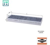 Mahle Original Cabin Filter LAK 428/S - Activated Carbon - 2x for Peugeot/Citroën DS
