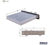 MAHLE/Knecht Cabin Air Filter LAK 589 - Carbon Activated Pollen Filter - Odor Protection