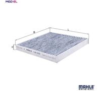 MAHLE LAK 636 Interior Cabin Air Filter - Carbon Activated Pollen Filter - with odor protection - Car