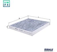 MAHLE LAK 636 Interior Cabin Air Filter - Carbon Activated Pollen Filter - with odor protection - Car