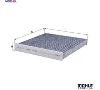 MAHLE LAK 859 Interior Cabin Air Filter - Carbon Activated Pollen Filter - with odor protection - Car