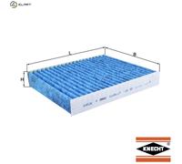 MAHLE LAO 293 Cabin Air Filter - CareMetix - with allergen, bacteria and odor protection
