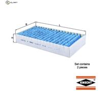 MAHLE LAO 295/S Cabin Air Filter - CareMetix - with allergen, bacteria and odor protection