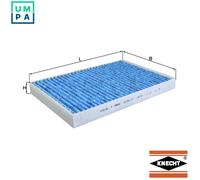 MAHLE LAO 93 Cabin Air Filter - CareMetix - with allergen, bacteria and odor protection