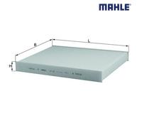 Filter, cabin air MAHLE LA182 For VW, AUDI, PORSCHE