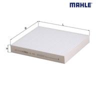 Filter, cabin air MAHLE LA460 For LANCIA, VW, CHRYSLER, INFINITI