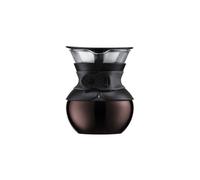 Filter Coffee Maker - BODUM - Pour Over - 0.5 L - 4 cups - Permanent stainless steel mesh filter - Glass / Black