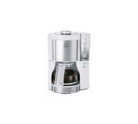 Melitta Look V Perfection 1025-05 Filter Coffee Maker, 10 to 15 Cups, Removable Water Tank and Descaling Program, White/Stainless Steel