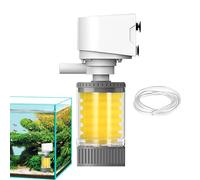 Filter for Fish Tanks | Water Circulation Cleaning Device - Quiet Powerful Multistage Aquarium Aerator for Freshwater Saltwater Reef Betta Turtle Axolotl Plants Algae Pond