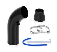 Filter Intake Hose Universal 3" 76mm Air Filter & Cold Air Intake Pipe Turbo Induction Pipe Tube Kit With Air Filter Cone VR-AIT28+IMK14(BlackPIPE)