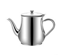 Filter-Integrated Oil Jar Made from Stainless Steel 201 for Use in For Homes Where Neat Oil Storage and Dispensing Is Important (800ml sliver)