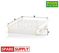 FILTER, INTERIOR AIR FOR ALFA ROMEO FIAT JEEP MANN-FILTER CU 22 022