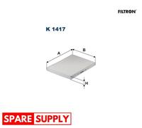 FILTER, INTERIOR AIR FOR ALFA ROMEO GIULIA STELVIO FILTRON K 1417