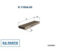 Filter, interior air for AUDI LAMBORGHINI VW FILTRON K 1162A-2x