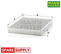 FILTER, INTERIOR AIR FOR AUDI PORSCHE VW MANN-FILTER CUK 2842