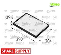 FILTER, INTERIOR AIR FOR AUDI SEAT VALEO 698606