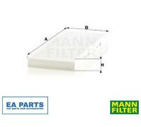 Filter, interior air for AUDI VW MANN-FILTER CU 3955