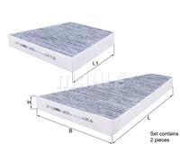 FILTER, INTERIOR AIR FOR BENTLEY CONTINENTAL MAHLE LAK 225/S