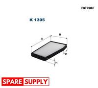 FILTER, INTERIOR AIR FOR CHEVROLET EPICA EVANDA, EVANDA FILTRON K 1305