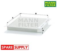 FILTER, INTERIOR AIR FOR CHRYSLER LANCIA FIAT MANN-FILTER CU 2422
