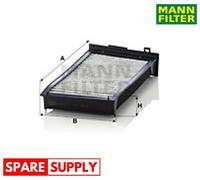 FILTER, INTERIOR AIR FOR CITROËN MANN-FILTER CUK 3518