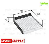 FILTER, INTERIOR AIR FOR DACIA DUSTER DUSTER SUV VAN LOGAN VALEO 698753