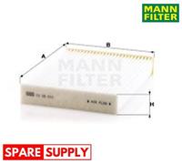 FILTER, INTERIOR AIR FOR DACIA RENAULT NISSAN MANN-FILTER CU 25 012