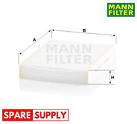 FILTER, INTERIOR AIR FOR FIAT NISSAN OPEL MANN-FILTER CU 27 009