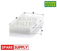 FILTER, INTERIOR AIR FOR FIAT SCUDO MANN-FILTER CU 3847 FITS ENGINE COMPARTMENT