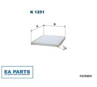 Filter, interior air for FORD B-MAX ECOSPORT FIESTA FIGO FILTRON K 1251