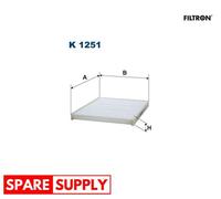 FILTER, INTERIOR AIR FOR FORD B-MAX ECOSPORT FIESTA FIGO FILTRON K 1251