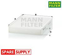 FILTER, INTERIOR AIR FOR FORD FIESTA FUSION MANN-FILTER CU 2433