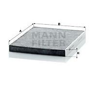 MANN-FILTER CUK 2436 Cabin Air Filter - Pollen Filter with Activated Carbon - for Cars + Transporters