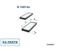 Filter, interior air for HYUNDAI ELITE i20 i20 FILTRON K 1357-2x