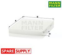 FILTER, INTERIOR AIR FOR HYUNDAI KIA MANN-FILTER CU 23 010
