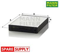 FILTER, INTERIOR AIR FOR HYUNDAI KIA MANN-FILTER CU 2647
