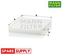 FILTER, INTERIOR AIR FOR HYUNDAI MANN-FILTER CU 26 001