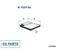 Filter, interior air for KIA CEED PRO CEED FILTRON K 1337-2x