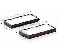 MANN-FILTER Cabin Air Filter CU 24 000-2 - Particulate, Behind Glove Compartment