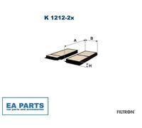 Filter, interior air for MAZDA 3 5 FILTRON K 1212-2x